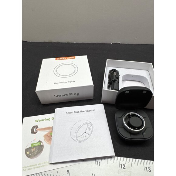 Smart Ring Health/Intelligent With Bluetooth & Charging Case 9.5 Box 10 - Picture 1 of 7